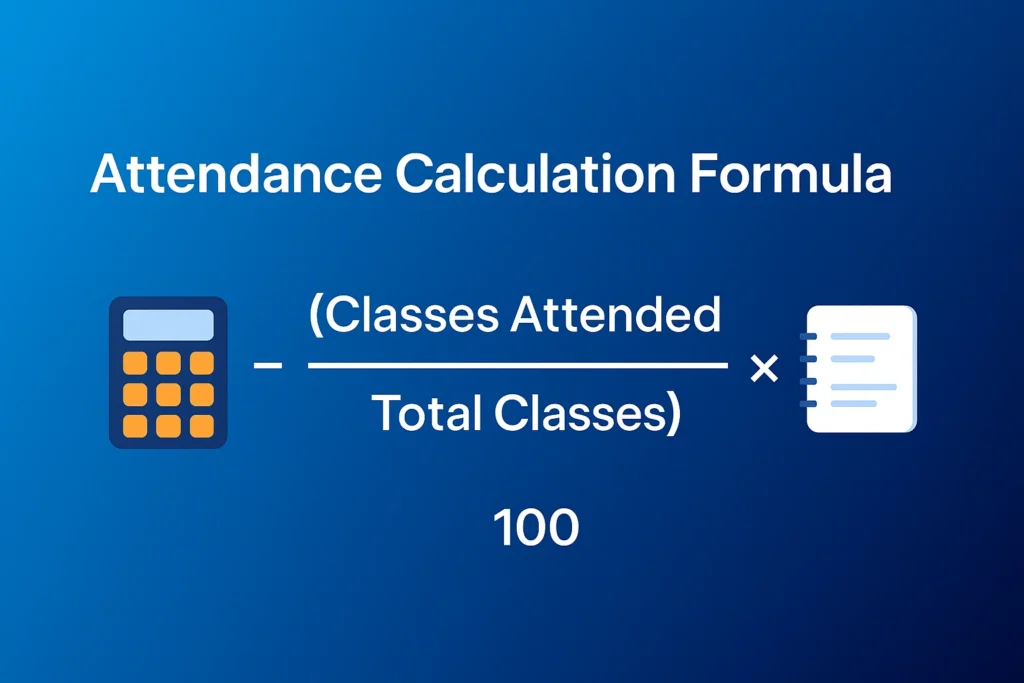Attendance calculation formula with a calculator